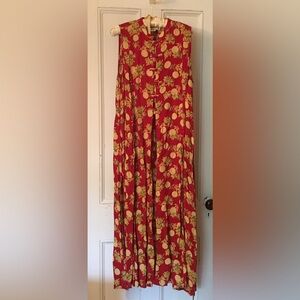 Vintage April Cornell Long Sleeveless Dress and Pants Set
